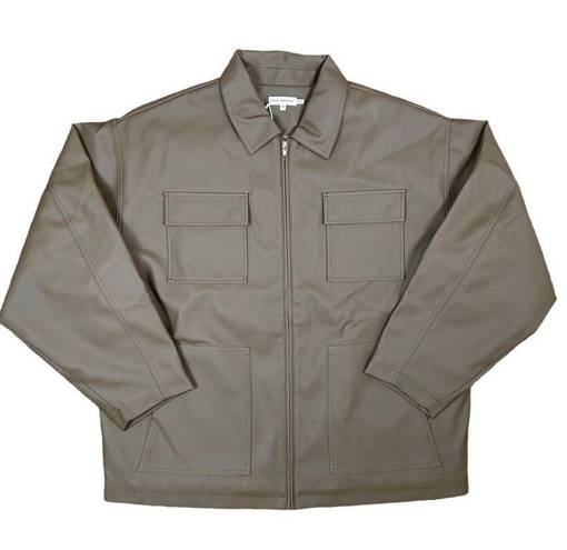 Good American  Better Than Leather Oversized Chore Jacket