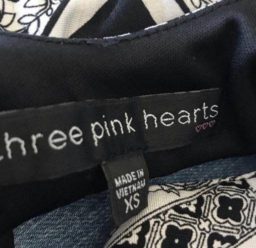 Three Pink Hearts High Neck Slit Maxi Dress