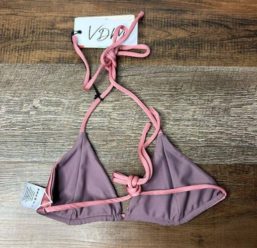 Revolve NWT  VDM The Label Marley Reversible Metallic Mauve Purple Bikini Top XS