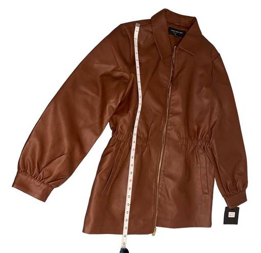 Marc New York  Andrew Marc Brown/ chocolate Zip up Fax Leather Jacket | Size M