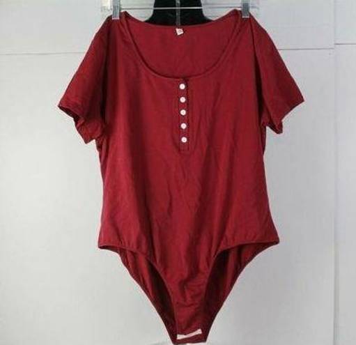 One Piece ladies burgundy  body blouse size XXL