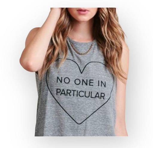 Lovers + Friends new  ᯾ No One in Particular Muscle Tee Tank ᯾ Sweatshirt Grey ᯾