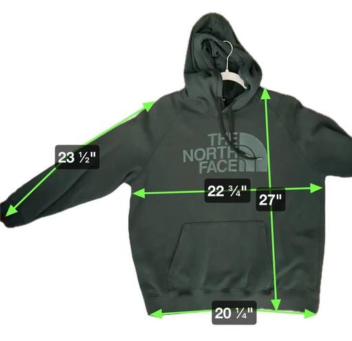 The North Face  Women Pullover Hoodie XL Hunter Green Graphic Logo Outdoor