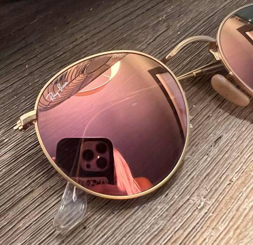 Ray-Ban Sunglasses Round Metal Pink 50mm