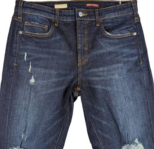 Pilcro  The Borrowed Straight Leg High-rise Distressed Dark Wash - Women's 29