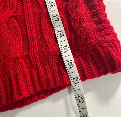 SO Red Cable Knit Pull Over Long Sleeve Sweater Women’s Size Small