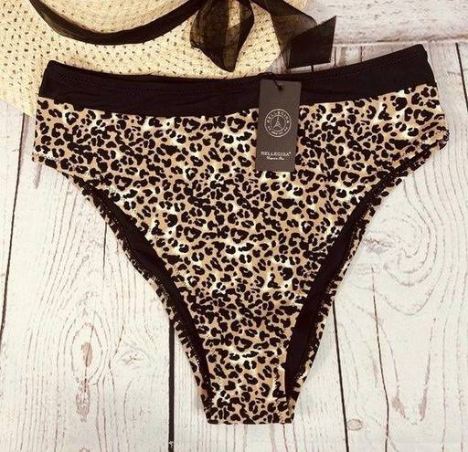 Relleciga  Leopard Print Bikini Bottoms Swim Wear