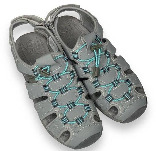 Khombu  Ashley Grey Adjustable Active Hiking Sandals 7 MED 1179293