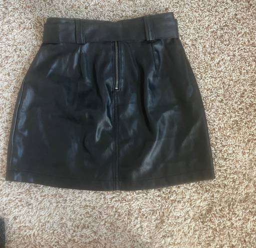 Hollister Black Leather Skirt