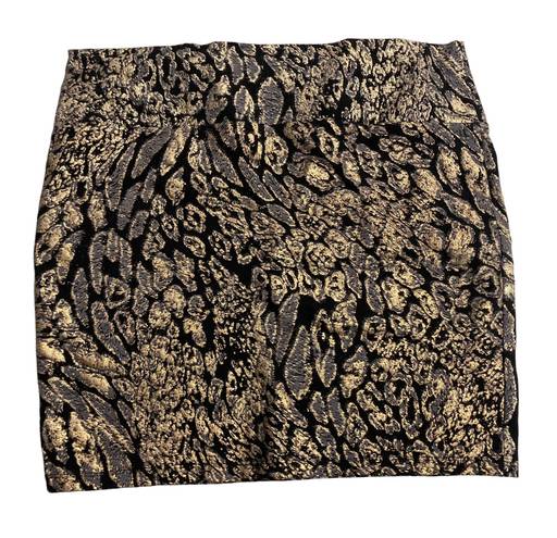 Decree , Gold Metallic, Pull-on Bodycon, stretchy Women’s mini skirt XL/XG,