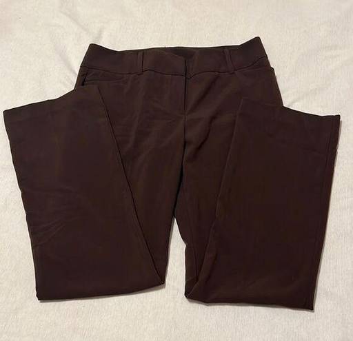 Krass&co NWOT NY& sz 12 average brown stretchy zip front pants