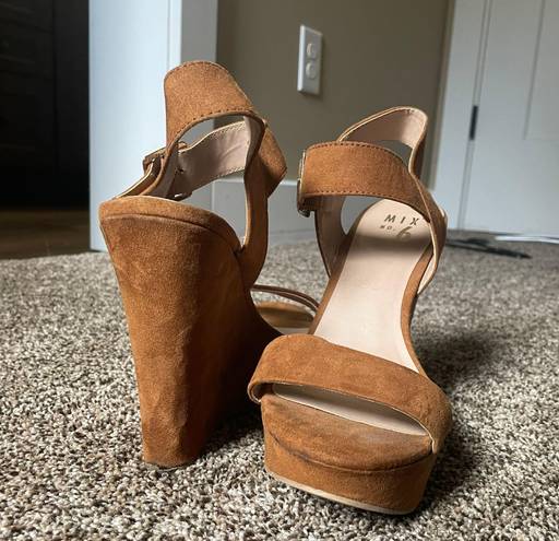 mix no. 6 Brown Wedge Heels