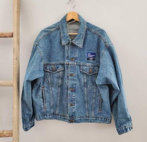 Krass&co Vantage Club Vintage Ford  Medium Wash Blue Jean Jacket Size L