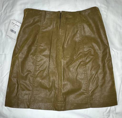 Free People Leather Skirt