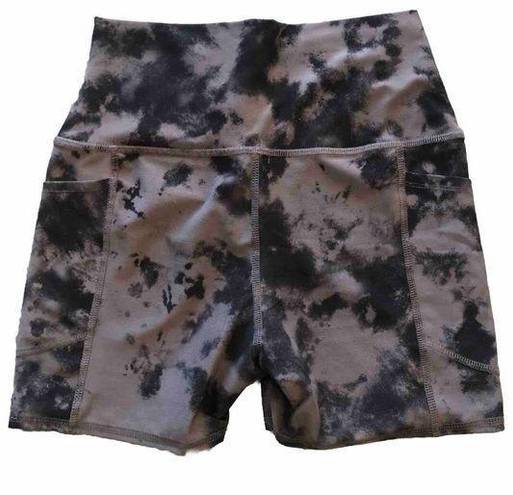 Evolution and creation  Brown Black Tie Dye Athletic Gym Shorts Size Large