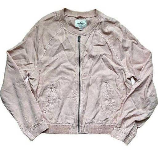 American Eagle  Blush Pink Lightweight Bomber Jacket Large