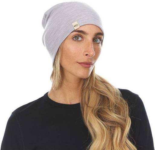 Ash Minus 33 Hat Unisex OS Ridge Cuff Beanie  Gray 100% Merino Wool Midweight