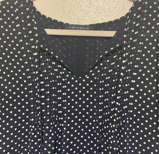 Tommy Hilfiger Polka Dot Semi Sheer Blouse | Shirt | Top