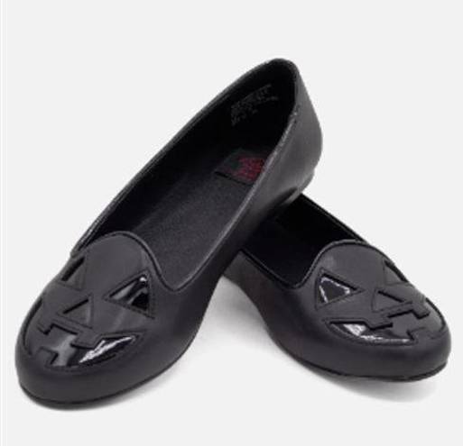 JACK STANGECULT  O Lantern All Black Round Halloween Goth Flats 6 Spooky