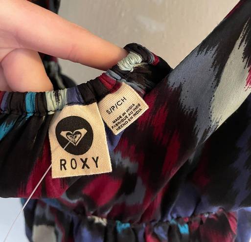 Roxy Colorful Patterned Back Cutout Dress