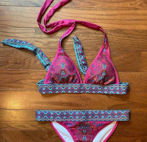 SheIn Pink Patterned  Bikini