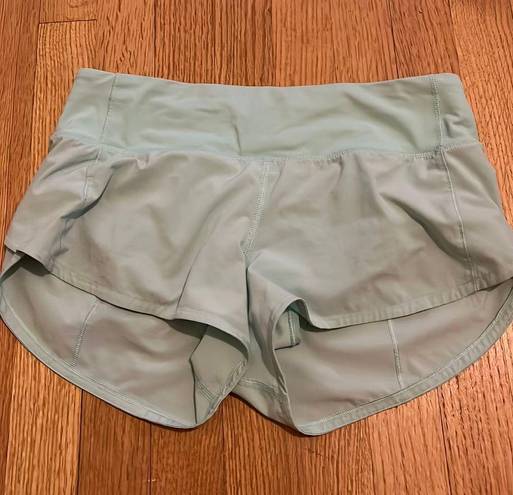 Lululemon Teal Speed Up Shorts 2.5”