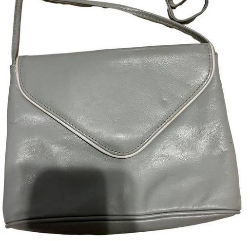 Saks 5th Avenue Saks fifth avenue Italy vintage grey leather crossbody bag