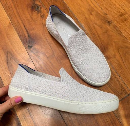 Rothy's  Salt White Honeycomb Knit Sneakers 9.5