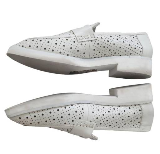 Kelsi Dagger  Women's Leather White Perforated Loafers Size 7.5