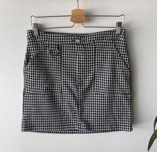 Iris  Y2k Houndstooth Mini Skirt