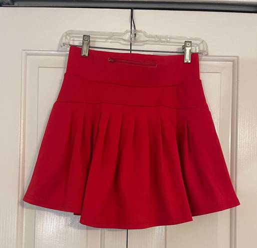 Red Athletic Skirt