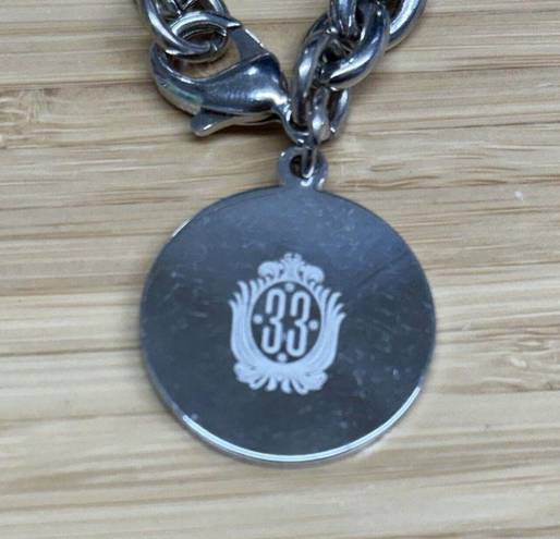 Disneyland Club 33 Original Logo Silver Charm Bracelet