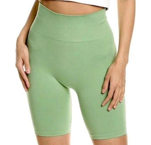 We Wore What NEW  Fair Green Seamless Biker Shorts