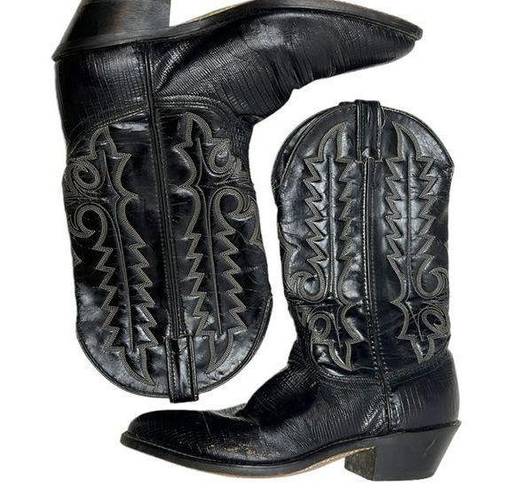 Laredo Black Leather Cowboy Western Boots