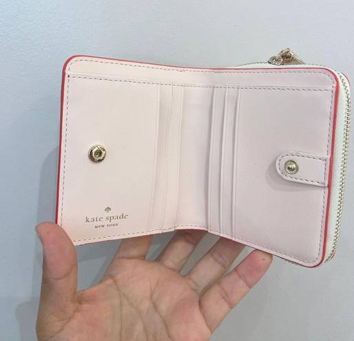 Kate Spade Strawberry Dreams Small Zip Around Bifold Wallet # KG653