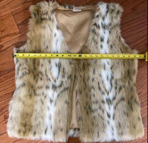 Capelli New York Women's Brown, white & black Faux Fur Vest - Size XL