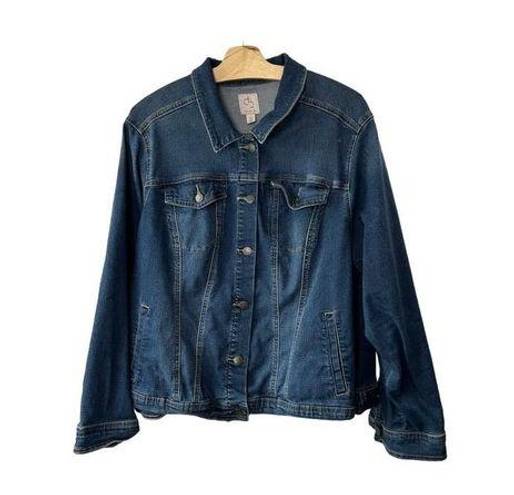 Westport  CB Denim Button Closure Jean Jacket Women's 3X Stretch