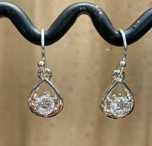 Swavorski Swarovski Dangle Silvertone Earrings