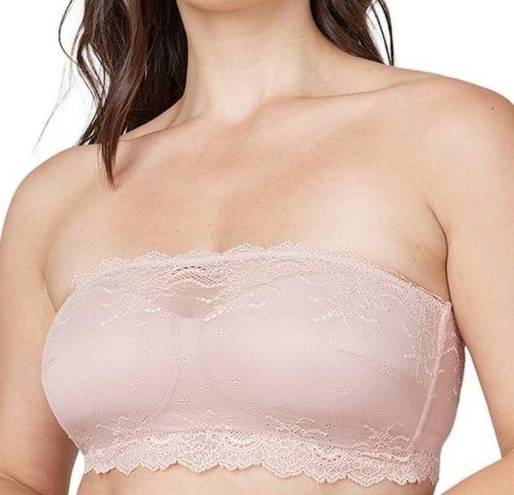 Spanx  Bra Medium Creme Blush Lace Undie-Tectable Bandeau Strapless Wireless NWT