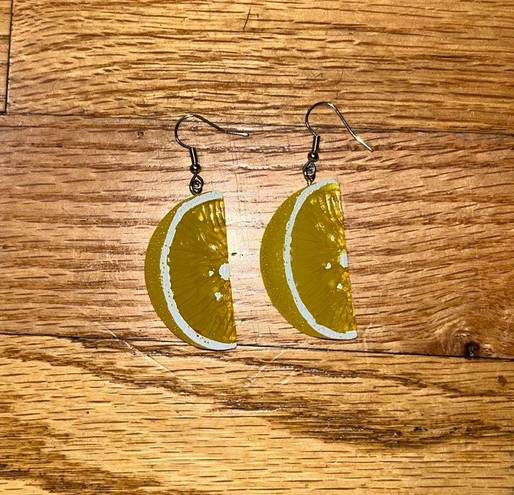 Yellow Lemon Earrings