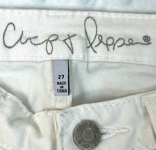 Chip & Pepper White Malibu Mid-rise Denim Shorts Size 27