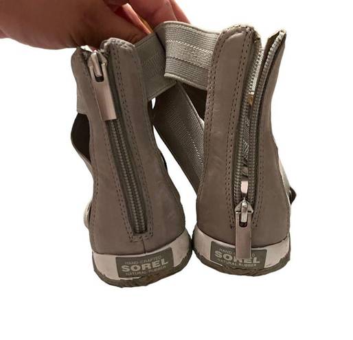 Sorel  Women’s Out ‘N About Plus Strap Sandal Color: Light Grey Size: 7.5