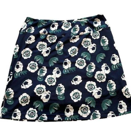 Night Moves Golftini  navy blue/ green and white floral golf skort sz L