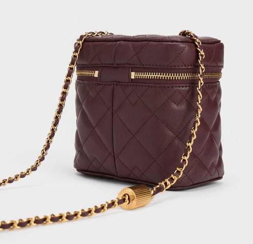 Charles and Keith  burgundy purse 