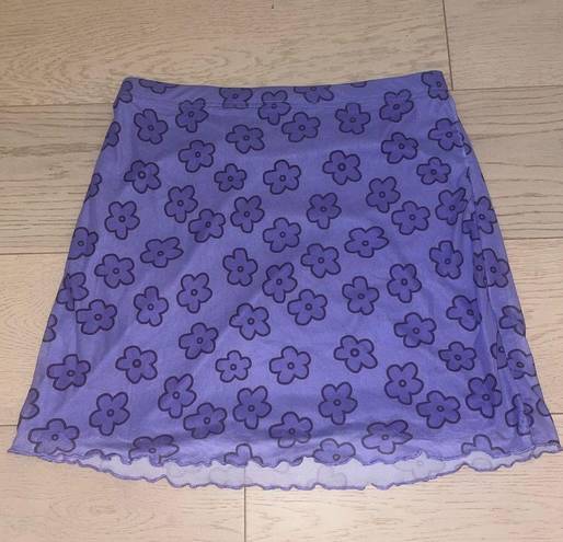 Purple Flowered Skirt Size L