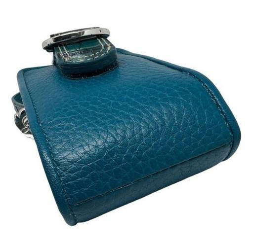 Brighton  Cell Phone Holder Blue Croc‎ Pebble Leather with 2 straps