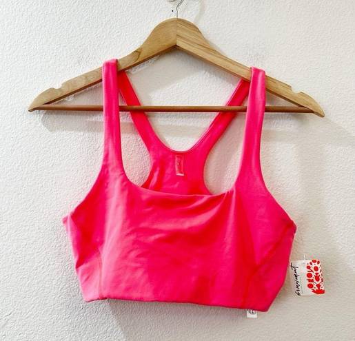 Free People Movement Womens Never Better Racerback Bra Size M Neon Coral