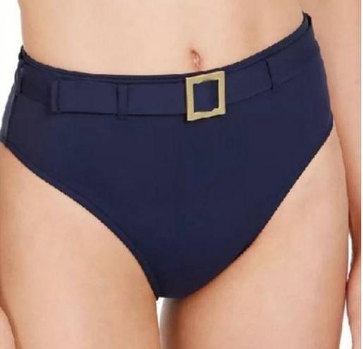 We Wore What  Women's Emily Belted Bikini Bottom Navy Size XL NWT