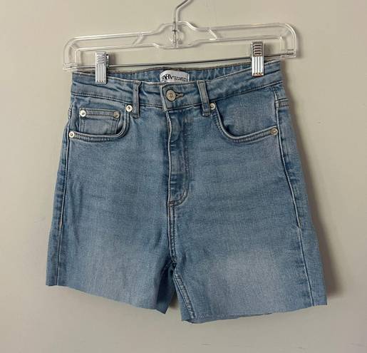 ZARA Light Waist High Waisted Denim Jean Shorts