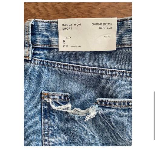 American Eagle Ripped Mom Jean Shorts 